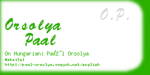 orsolya paal business card